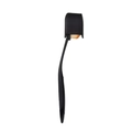 Ergonomic toothbrush-shaped foundation brush with beige bristles and black protective cap - With Dust Cover / Tan