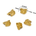 Macro detail of irregular gold-plated stainless steel beads with 2mm hole for DIY jewelry - Style A / Gold