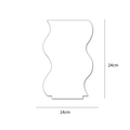 Irregular wave acrylic mirror decor, measuring 24cm in height and 14cm in width - Wave Lens (3MM Thick)