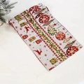 Christmas table runner with red reindeer and festive holiday jacquard patterns - Style N - Placemat