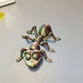 3D printed ant articulated model with gradient metallic finish for desk decoration - Ant / Green Purple Bronze