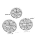 Ensemble de trois moules en silicone pour plateaux à cupcakes en résine - Plateau Rond Creux à 3 Étages - Combinaison