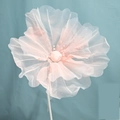 Detail of pink gradient organza artificial flower petals for wedding venue decoration - 50 cm / Light Pink