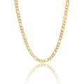 Layered 18K gold-plated stainless steel Figaro chain necklace with glossy finish - 4.5 Figaro Chain