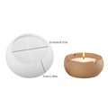 Moule en silicone pour bougeoir DIY et pot de rangement avec exemple fini - Cendrier Ovale - Base