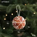 Pallina di Natale marrone con fiocco di neve bianco, decoro in schiuma da 8cm - Palla di Natale