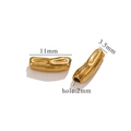 Golden baroque stainless steel beads for jewelry making with 11mm length and 2mm hole size - Style D / 11x3.5mm / Gold