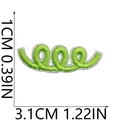 Green wave embroidered patch for DIY crafts measuring 3.1cm width and 1cm height - Emerald Green Wave Pattern Shape (21号)