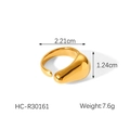 Dettaglio dell'anello regolabile in oro con diametro esterno di 2,21 cm e peso di 7,6 g - Stile Goccia d'Acqua (HC-R30161) / Oro