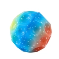 Macro detail of high bounce moon ball toy with colorful gradient and craters - Starry Sky 3-Color Blue