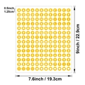 Yellow 0.5-inch round alphabet stickers with white letters and numbers for DIY projects - Orange