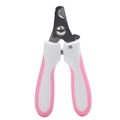 Pink and white stainless steel pet nail clippers for small cats and dogs - S / Pink