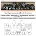 All-black velvet jewelry display set with pedestals and trays, 114x48x23cm configuration - Black Jewelry Display Set 2