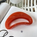 Thickened bright orange butterfly hair claw clip with a minimalist hollow design - Butterfly Buckle 10cm / Orange Red