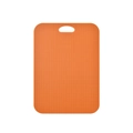Vibrant orange thin cutting board with handle and anti-slip grid texture for kitchen use - M / Orange