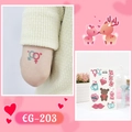 Tatuaje temporal impermeable con purpurina y diseños de corazones, modelo EG-203 variado - EG-203 (Pegatina de Tatuaje con Purpurina)