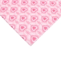 Detail view of pink tissue paper with layered heart pattern for gift wrapping - Colorful Heart