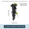 Artificial deep purple grape cluster with 110 lifelike grapes for home decor - 110-Grain Concubine Grapes