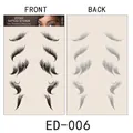 Dettaglio dell'adesivo tatuaggio per capelli impermeabile ED-006 con motivi neri realistici - ED-006 / 11*18cm