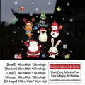 Christmas window decals with Santa, reindeer, and snowflakes in five custom sizes - Happy Little Animals