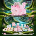 Pink Nine-Tailed Fox glowing figurine from the mythological animal blind box collection - Nine-Tailed Fox Crystal Stone Box 8 / Full Box Set