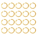 Golden 20-piece DIY open jump rings set for jewelry making in organized array - 4mm / Gold