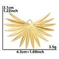 Dettaglio pendente foglia oro con dimensioni 3,1x4,3cm e indicazione peso 3,5g - Oro