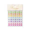 3D jelly heart nail stickers in macaron rainbow colors for cute DIY nail art design - to3211-Jelly Macaron Heart
