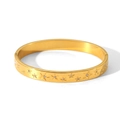 Dettaglio del bracciale in acciaio inossidabile dorato con stelle e larghezza 0.8cm - Oro (HC-B20133)