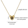 Detailed specifications of 18K gold plated necklace with 100 languages projection feature - Mouse