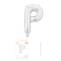 16 Zoll silberner Folienballon Buchstabe P mit Einzelhandels-Papierkartenverpackung - Buchstabe P / Silber