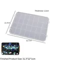 Large rectangular silicone tray mold with grid pattern for DIY resin craft 31.7x22.4cm - Silicone Mold / Rectangular Tray