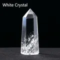Natural clear quartz crystal hexagonal point tower with internal ice cracks and cloud texture - White Crystal / Single Point 4-5cm