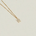 Elegant gold letter W pendant necklace featuring white pearl accents and fine beaded chain - Letter W