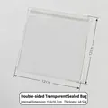 Thickened 12x12cm transparent PVC jewelry storage bag with airtight zip lock closure - 48 Mil / 12x12cm / Clear