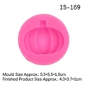 Pink silicone pumpkin mold for Halloween cake decorating and crafts 5.5x5.5x1.5cm - Pink 2# (Large Pumpkin)