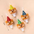 Hat Bears Set of 4 / 4Pcs Set / Orange Brown