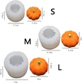 3D pumpkin silicone mold set for DIY candles and soaps in three sizes S, M, and L - Set 1 / White