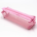 Astuccio in rete rosa ad alta capacità con chiusura a zip e comoda maniglia laterale - Rosa