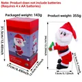 Musical twerking Santa doll with dimensions and retail packaging box for gift - Spanish Version