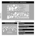 Christmas window decals with Santa Claus and reindeer design on two 30x90cm sheets - Style HM92046ds (30*90cm*2)