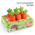 Plush farm carrot pulling toy with colorful fabric base for infant sensory motor skills - Farm Theme (NO.2001)