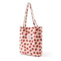 Bolso tote de hombro de lona con estampado de fresa, bolso casual elegante, gran capacidad. - Grande (32*11*40 cm) / Fresa