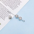Antique silver heart-shaped alloy spacer beads for DIY jewelry making and crafting - Double Nested Heart Spacer Bead (16361) / 1 Piece/Pack (6x6mm) / Antique Silver