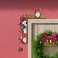 Creative wooden Christmas gnome door frame decoration with XMAS letters and Holy Joy sign - Left Side