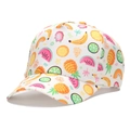 Casquette enfant avec imprimé de fruits tropicaux colorés sur fond blanc d'été - Fruits Tropicaux Blanc