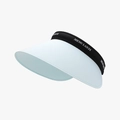 Visiera parasole donna UV con tesa in PVC azzurro e fascia elastica nera con logo - Regolabile / Blu Lago