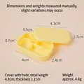 Miniature bright yellow bento lunch box with internal compartments for dollhouse decor - Yellow Partition Bento Box
