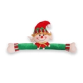 Weihnachtself-Vorhangschnalle Plüschfigur mit rotem Paillettenhut und langen Armen Deko - Männlicher Elf