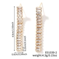 Tabella taglie dettagliata per orecchini di cristallo con misure 4,9 cm di lunghezza - Oro/Base oro zirconia bianca(E01039-2)